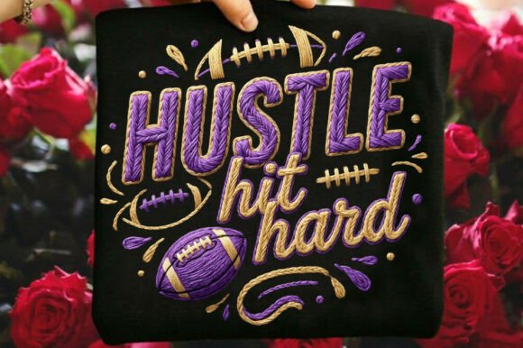 American Football Hustle Hit Hart Design
