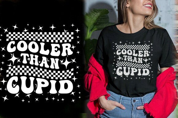 COOLER THAN CUPID VECTOR TSHIRT DESIGN