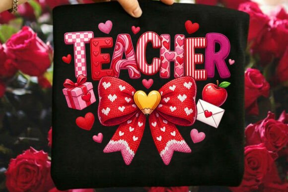 Faux Yarn Teacher Pencil Coquette PNG