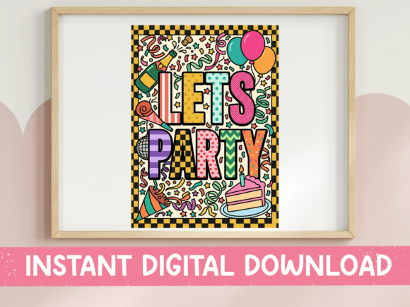 Let’s Party Colorful Doodle Art