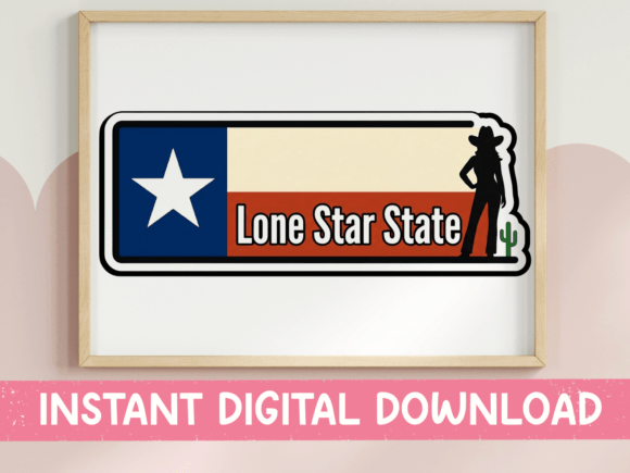 Lone Star State Texas Flag Badge