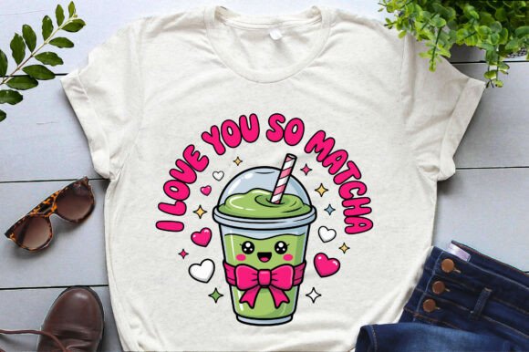 Love You So Matcha Valentine’s Day Graphics