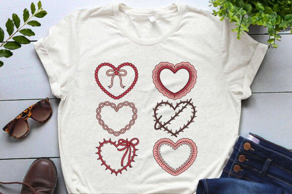 Whimsical Heart Frames Valentine’s Day Graphics